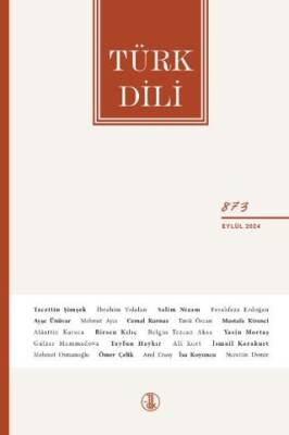 Türk Dili Dergisi Sayı: 873 Eylül 2024 - 1