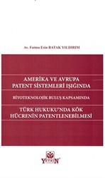 Türk Hukuku`nda Kök Hücrenin Patentlenmesi - Yetkin Yayınları