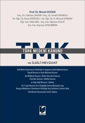 Türk Medeni Kanunu ve İlgili Mevzuat - 1