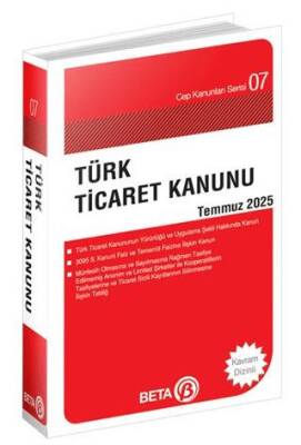 Türk Ticaret Kanunu Temmuz 2025 - 1
