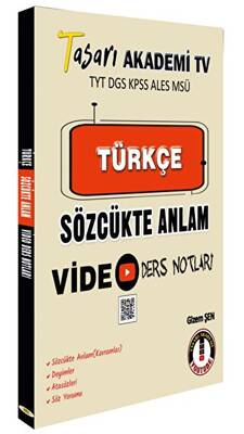 Tasarı Eğitim Yayınları Türkçe Sözcükte Anlam Video Ders Notları - 1