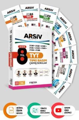TYT Arşiv Serisi Tıpkı Basım Fasikül Fasikül Çıkmış Sorular Tamamı Video Çözümlü - 1