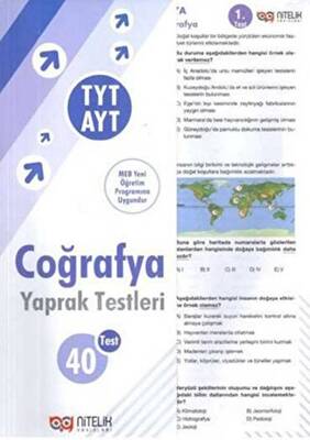 TYT AYT Coğrafya Yaprak Testleri - 1