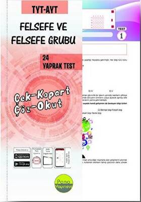 Pano Yayınevi TYT AYT Felsefe ve Felsefe Grubu Yaprak Testleri Çek Kopart - 1