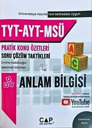 Çap Yayınları TYT AYT MSÜ Anlam Bilgisi Pratik Konu Özetli Soru Çözüm Taktikleri - Çap Yayınları