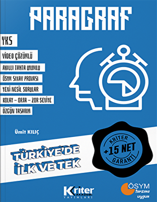 Kriter Akademi 15 Net Garantili Paragraf Yayınları - 1