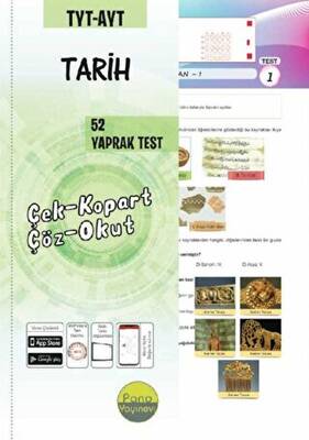 Pano Yayınevi TYT-AYT Tarih Yaprak Testleri Çek Kopart - 1