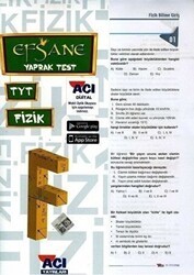 Açı Yayınları TYT Fizik Efsane Çek Kopart Yaprak Test - Açı Yayınları