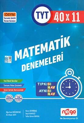 TYT Matematik Tamamı Video Çözümlü 40x11 Branş Deneme - 1