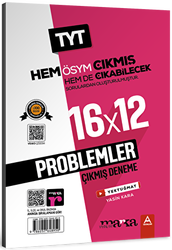 TYT Problemler ÖSYM Çıkmış ve Çıkabilecek Sorulardan Oluşturulmuş 16 Deneme Sınavı Tamamı Video Çözümlü - Marka Yayınları