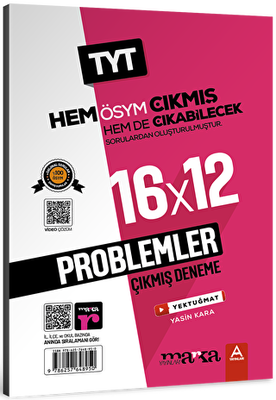 TYT Problemler ÖSYM Çıkmış ve Çıkabilecek Sorulardan Oluşturulmuş 16 Deneme Sınavı Tamamı Video Çözümlü - 1