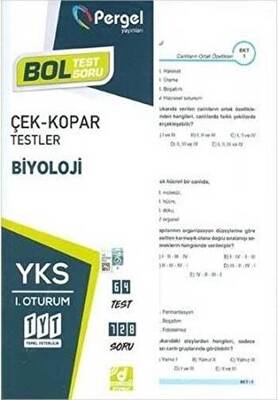 Pergel Yayınları TYT Temel Biyoloji Yaprak Testler - 2