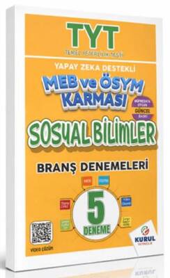 TYT Yapay Zeka Destekli MEB ve ÖSYM Karması Sosyal Bilimler 5`li Branş Denemeleri - 1