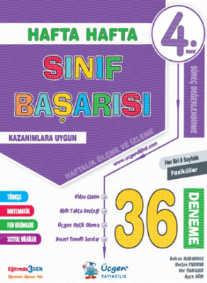 Üçgen Yayıncılık 4. Sınıf Hafta Hafta Sınıf Başarısı - 36 Fasikül - 1