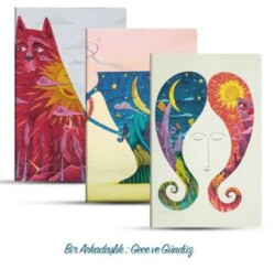 Üçlü Çizgisiz Defter Seti Bir Arkadaşlık: Gece ve Gündüz - Vak Vak Yayınları