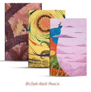 Üçlü Çizgisiz Defter Seti Bir Çiçek: Küçük Prens`in - 1