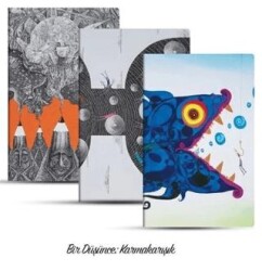 Üçlü Çizgisiz Defter Seti Bir Düşünce: Karmakarışık - Vak Vak Yayınları