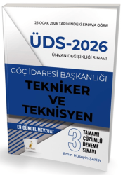 ÜDS 2026 Ünvan Değişikliği Sınavı Göç İdaresi Başkanlığı Tekniker ve Teknisyen Tamamı Çözümlü 3 Deneme Sınavı - Pelikan Tıp Teknik Yayıncılık