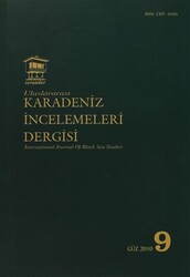 Uluslararası Karadeniz İncelemeleri Dergisi - İnternational Journal Of Black Sea Studies Sayı: 9 - Serander Yayınları