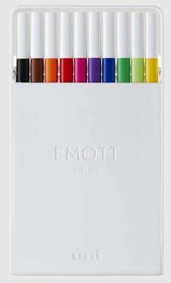 Uni Emott 0.4 Fine Akrilik Uçlu Kalem 10Lu Standart Renk - 1