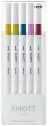 Uni Emott 0.4 Fine Akrilik Uçlu Kalem 5Li Retro Renk - Uniball