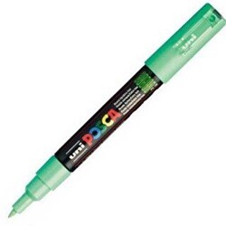 Uni Posca 0.7 Su Bazlı Poster Markörü Yeşil Pc-1M - Uniball