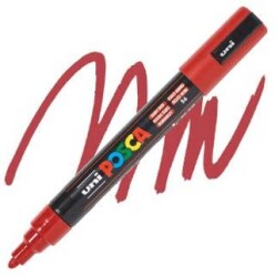 Uni Posca 1.8-2.5 Subazlı Boyama Markörü Y. Kırmızı N PC-5M - Uniball