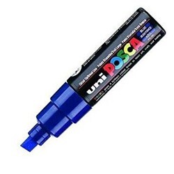 Uni Posca 8.0 Su Bazlı Poster Markörü Mavi Pc-8K - Uniball