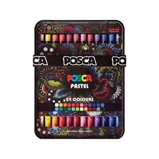 Uni Posca Pastel Boya Kalemi 24Lü Kalem Kutu Set - 1