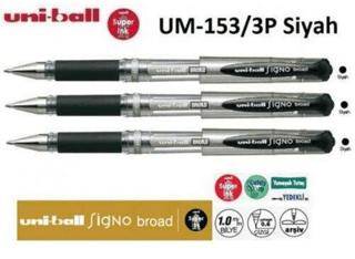 Uniball Signo Broad 1.0 İmza Kalemi 3Lü Siyah Um-153-3P Siyah - 1
