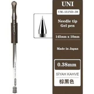 Uniball Signo Needle 0.38 İğne Uçlu Jel Kalem Kahve-Siyah - 1