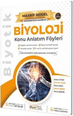 Üniversiteye Hazırlık Biyoloji Maarif Model Konu Anlatım Föyleri - 1