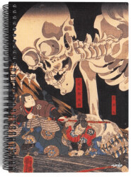 Utagawa Kuniyoshi - Takiyasha and the Skeleton Spectre, 1844 - Spiralli Defter 08 - Çizgisiz - 100 Sayfa - Miosho