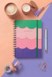 Vagonlife Dks-3001-3 Colourful Waves Renkli Defter - Vagonlife