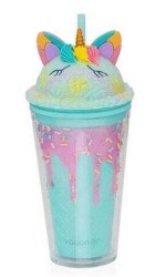 Vagonlife VGN041 450 ML Desenli Pipetli Bardak - Yeşil - Vagonlife