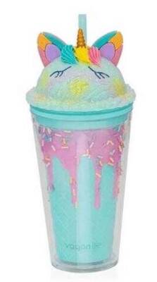 Vagonlife VGN041 450 ML Desenli Pipetli Bardak - Yeşil - 1