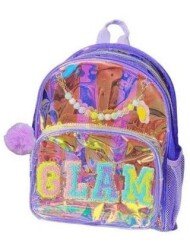 Vest Nakış Sırt Çantası Şeffaf Mor - Ceren