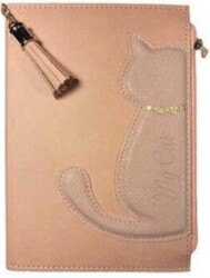 Victoria Journals 125-2127 Kedili Geçmeli Vegan Kapaklı Defter 13X18 Cm 100 Gr 160 Sayfa Cepli Fermu - Victoria Journals