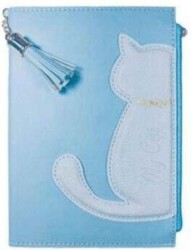 Victoria Journals 125-2128 Kedili Geçmeli Vegan Kapaklı Defter 13X18 Cm 100 Gr 160 Sayfa Cepli Fermu - Victoria Journals