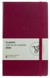 Victoria Journals 226 2311 Classic Haftalık Ajanda 2026 13X21 Cm Sert Kapak 80 Gr 144 Sayfa - Victoria Journals