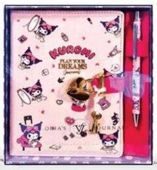 Victoria Journals 525-1968 Kuromi Hush Hush Kilitli Defter Ve Tükenmez Kalem Kutulu Set 80Gr 160 Yp - 1