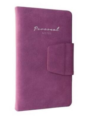 Victoria Journals 5508 Sert Kapak Mıknatıslı Cep Defteri 9 6x16 6 cm 96 Yap 80 gr Çizgili Mor - 1