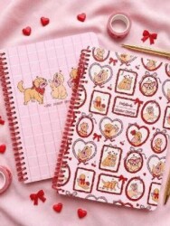 Victorias Journals A5 Spiralli Okul Defteri 2’li Set – Çizgili Soft Touch Kapak 126-3045 - Victoria Journals