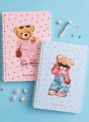 Victorias Journals A5 Spiralli Okul Defteri 2’li Set – Çizgili Soft Touch Kapak 126-3046 - Victoria Journals