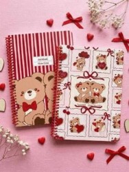 Victorias Journals A5 Spiralli Okul Defteri 2’li Set – Çizgili Soft Touch Kapak 126-3048 - Victoria Journals