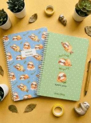 Victorias Journals A5 Spiralli Okul Defteri 2’li Set – Çizgili Soft Touch Kapak 126-3049 - 1