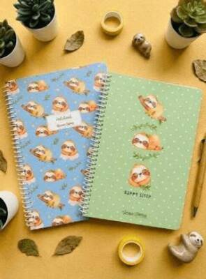 Victorias Journals A5 Spiralli Okul Defteri 2’li Set – Düz Soft Touch Kapak 126-3066 - 1