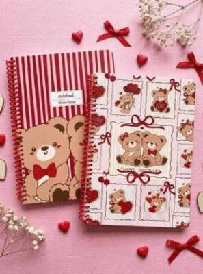 Victorias Journals A5 Spiralli Okul Defteri 2’li Set – Kareli Soft Touch Kapak 126-3056 - 1