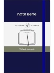 Victorias Journals Classic Sert Kapak Defter 9X14 70Gr 400 Sayfa Çizgili Lacivert - Victoria Journals