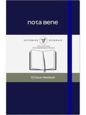 Victorias Journals Classic Sert Kapak Defter 9X14 70Gr 400 Sayfa Çizgili Lacivert - 1